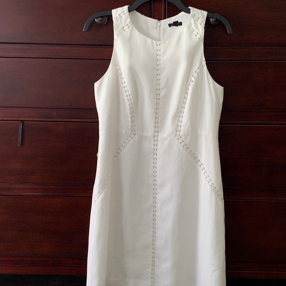 Ann Taylor White Linen Dress